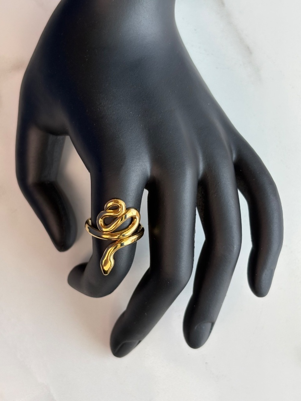 Goldtone Snake Ring by Plunder Design Private Label Size 7 - Picture 4 of 5